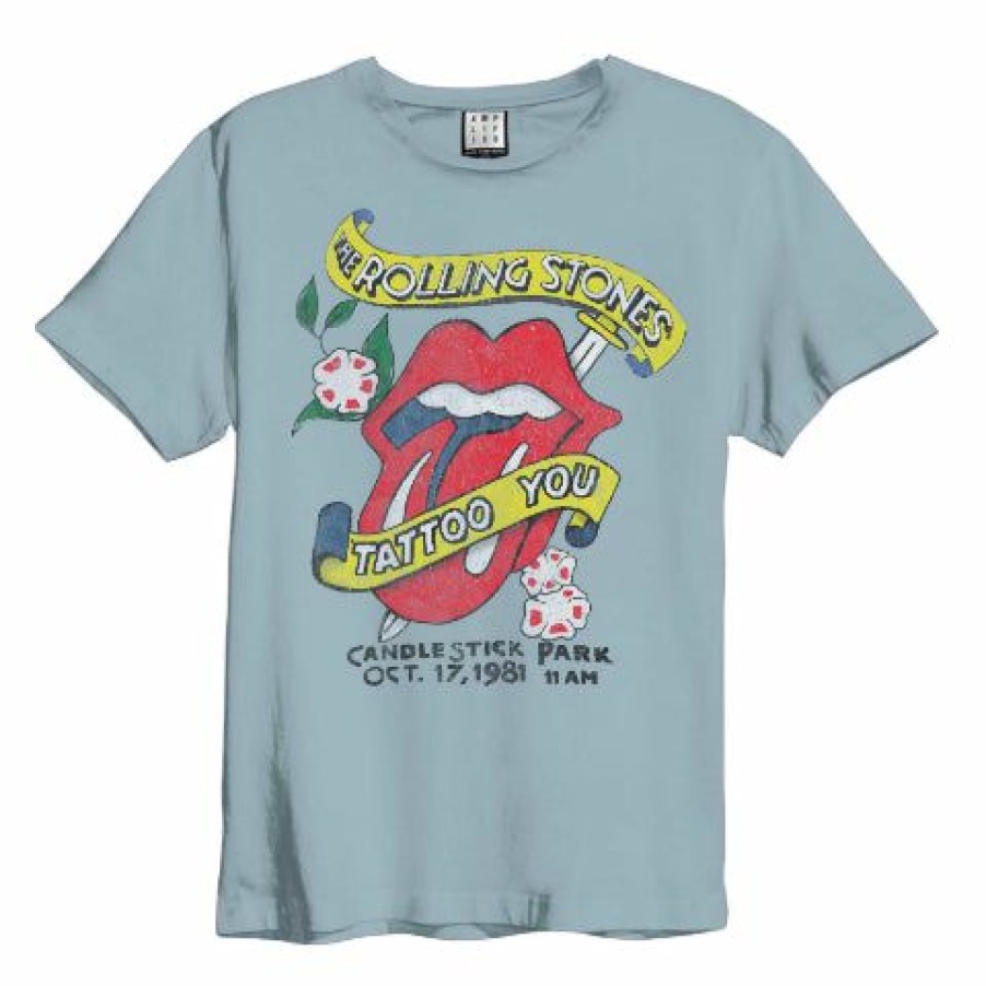 Men'S T-Shirts * | Large Choice Rolling Stones T-Shirt Tattoo You, Blue