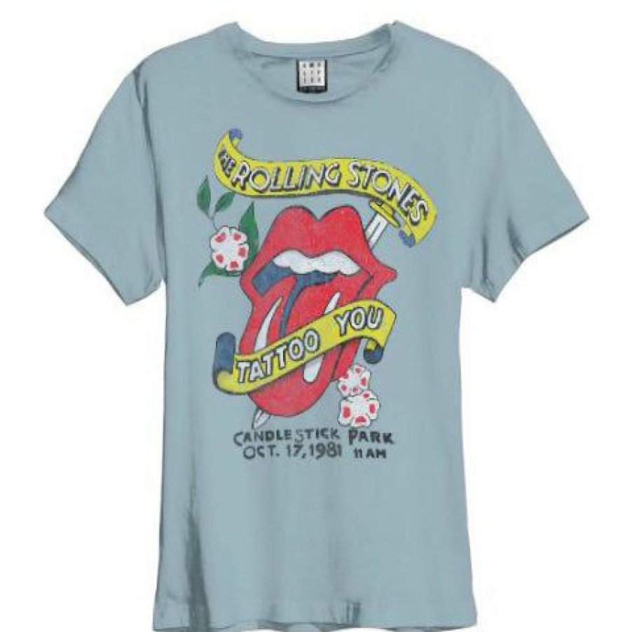 Men'S T-Shirts * | Large Choice Rolling Stones T-Shirt Tattoo You, Blue