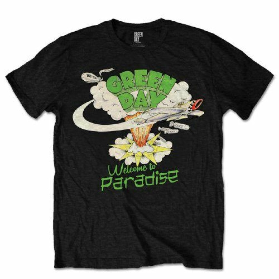 Men'S T-Shirts * | Bargain Sale Green Day T-Shirt Welcome To Paradise