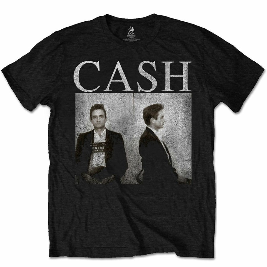 Men'S T-Shirts * | Fashion Johnny Cash T-Shirt Mug Shot