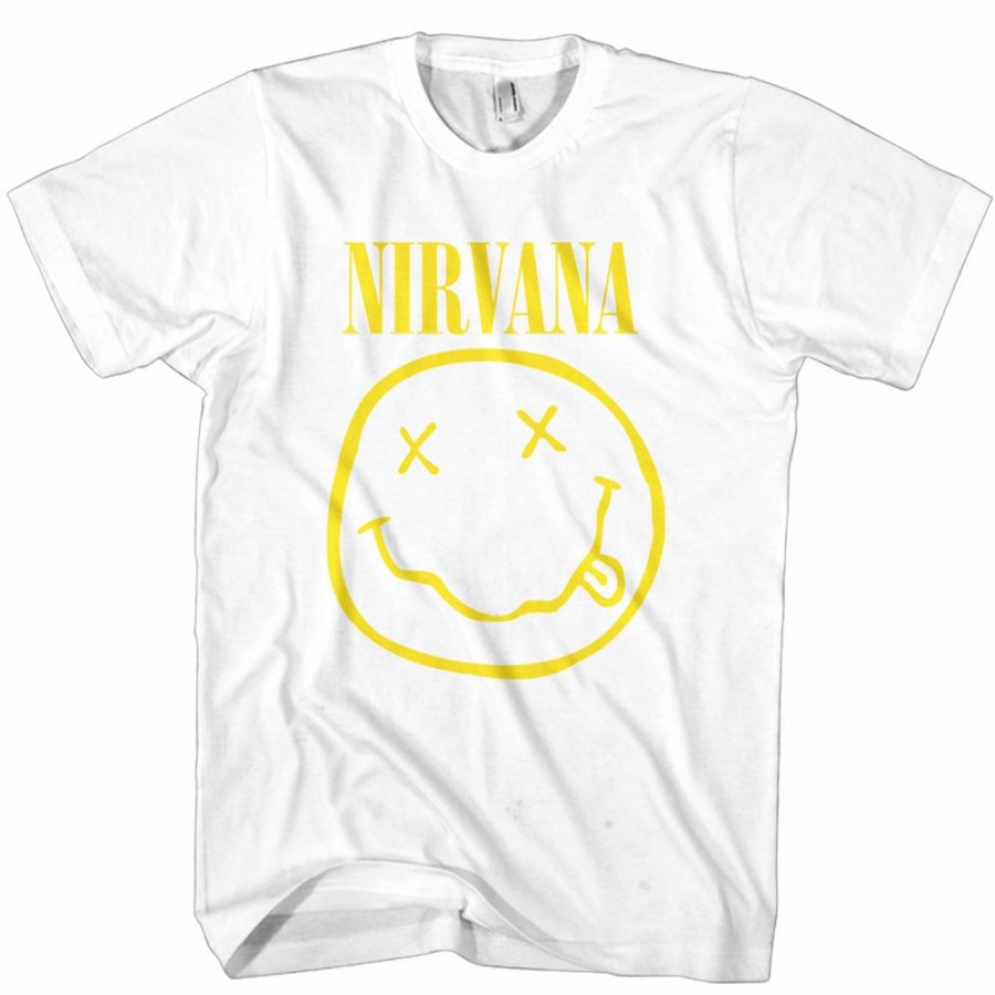 Men'S T-Shirts * | Hot Selling Nirvana Unisex T-Shirt Smiley, White