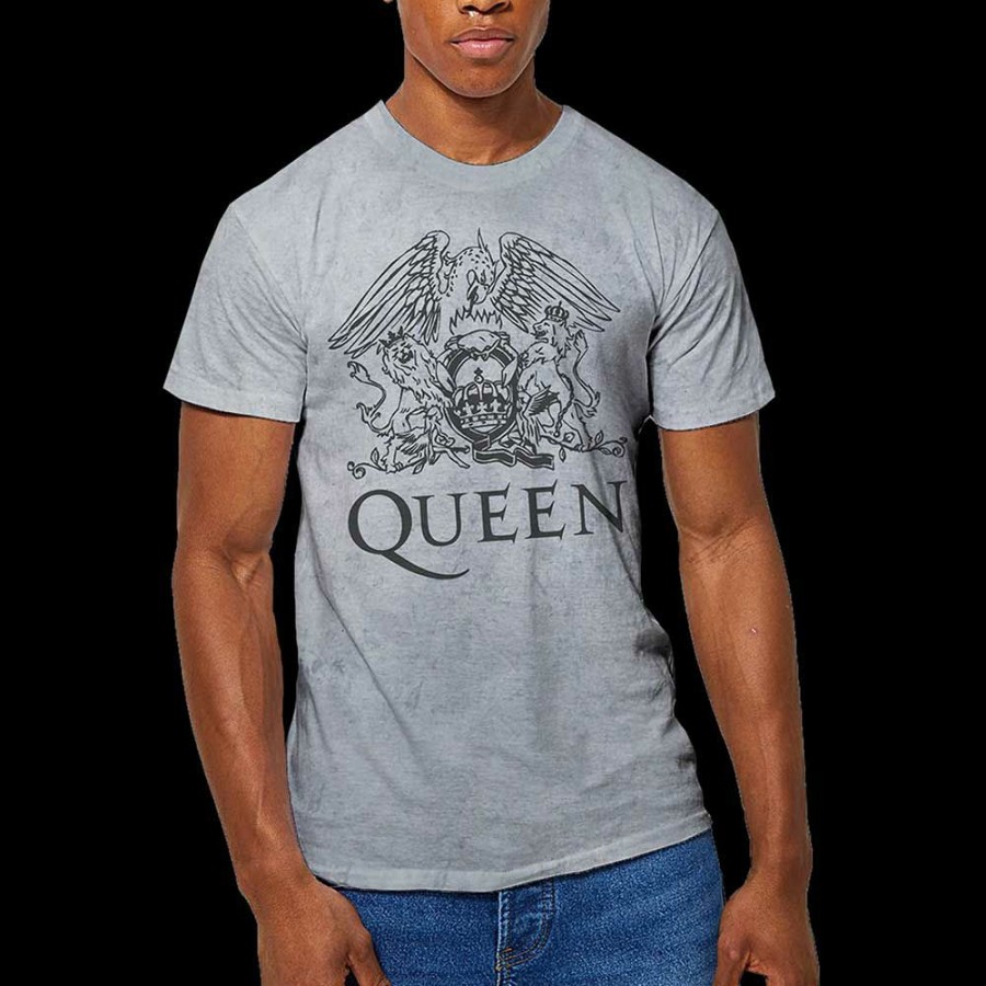 Men'S T-Shirts * | Cheaper Queen T-Shirt Royal Crest (Dip-Dye)