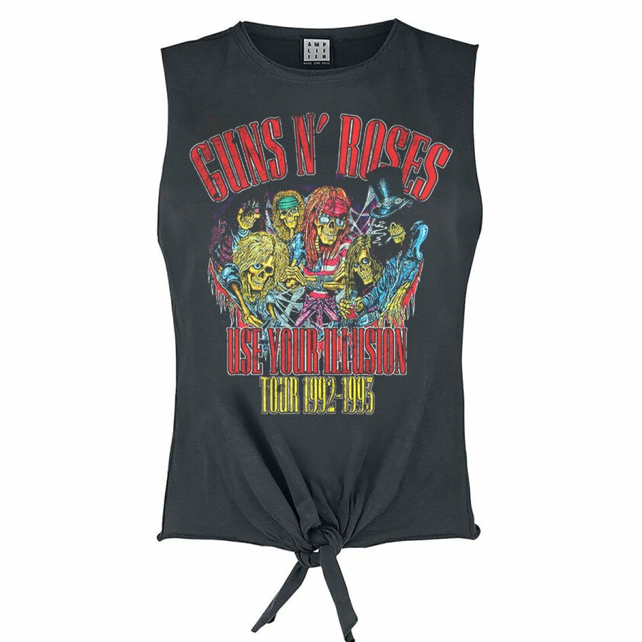 Ladies T-Shirts * | Fashion Guns N' Roses Tie-Front T Shirt Use Your Illusion