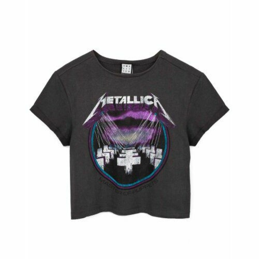 Ladies T-Shirts * | Clearance Sale Metallica Crop Top T Shirt Master Of Puppets