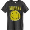 Men'S T-Shirts * | Gift Selection Nirvana T-Shirt Worn Out Smiley