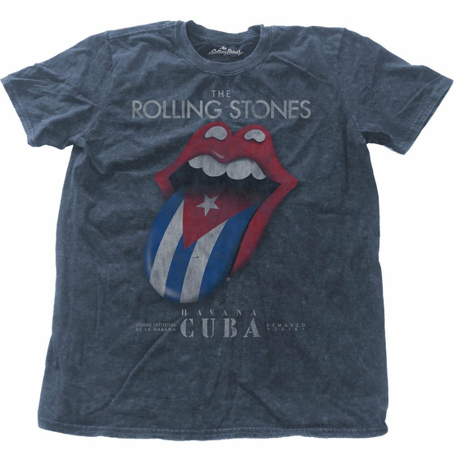 Men'S T-Shirts * | Online Discount Rolling Stones T-Shirt Havana Cuba, Wash Collection