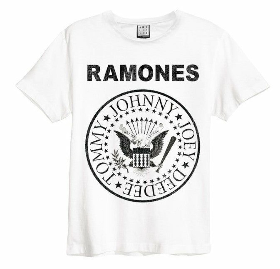 Men'S T-Shirts * | Discount Sale Ramones T-Shirt Logo, White