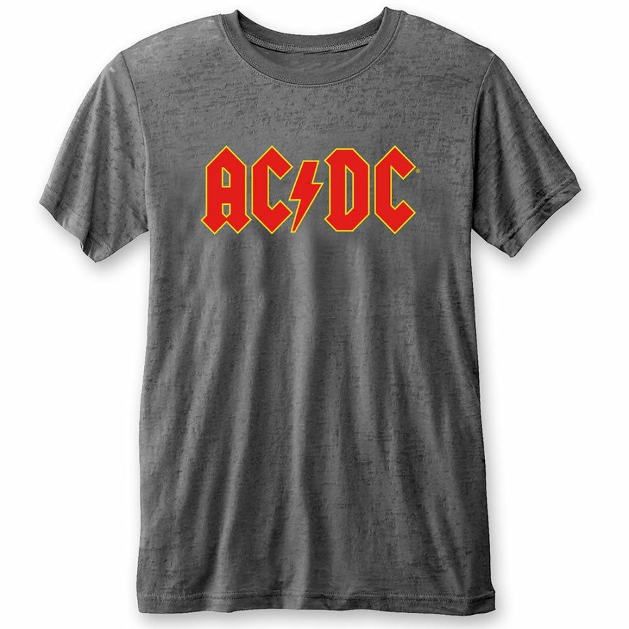 Men'S T-Shirts * | New Arrivals Ac/Dc Burn Out T-Shirt Logo