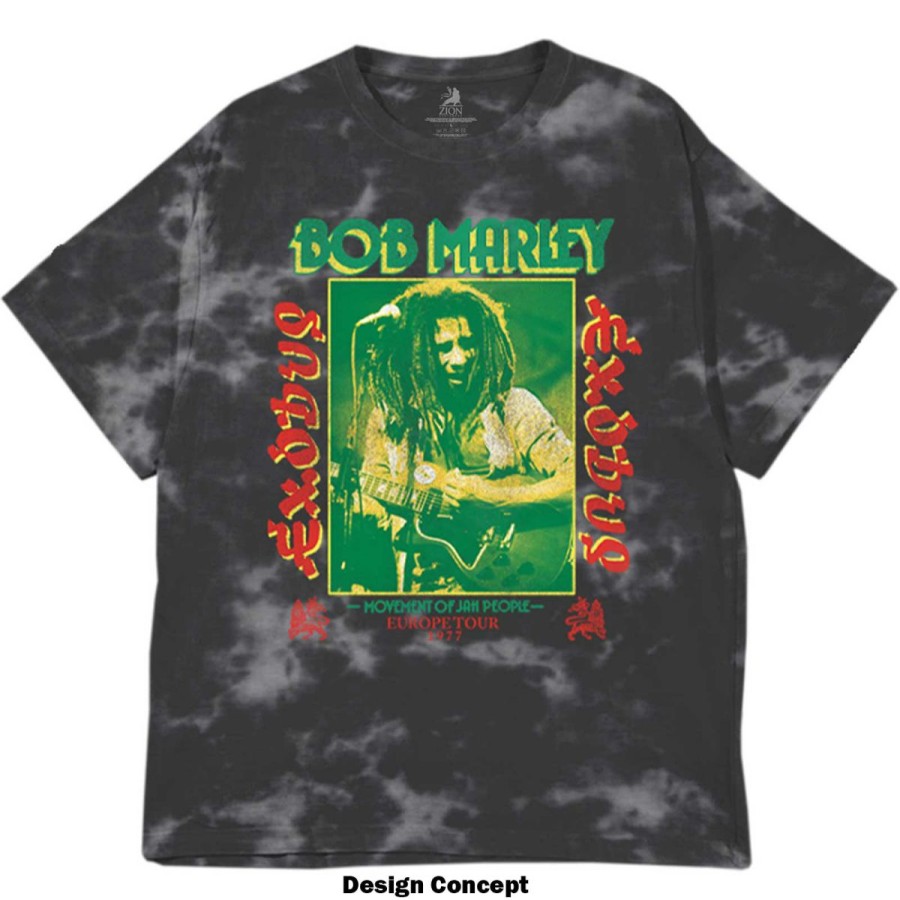 Men'S T-Shirts * | Sale Online Bob Marley Exodus Tie-Dye