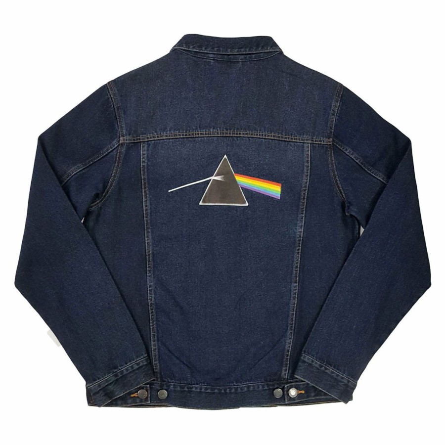 Men'S T-Shirts * | Top Selling Pink Floyd Denim Jacket Dark Side Of The Moon