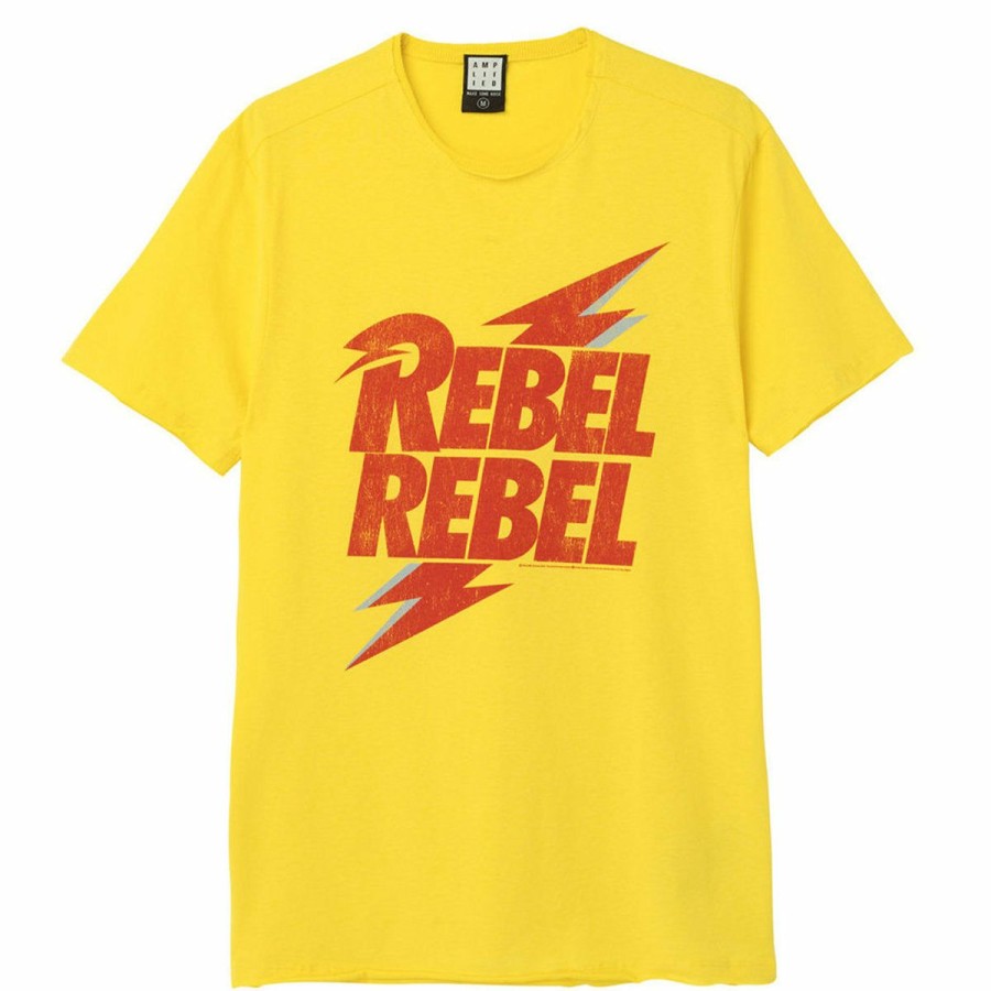 Men'S T-Shirts * | Top Selling David Bowie T Shirt Rebel Rebel, Yellow