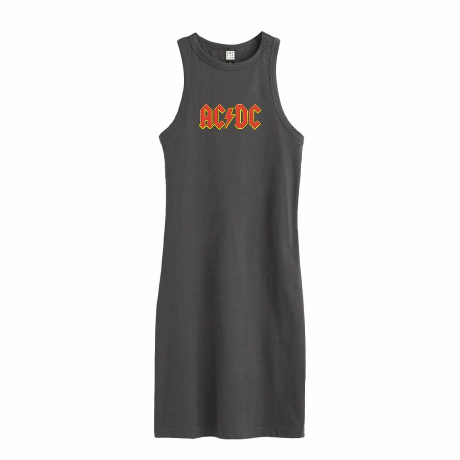 Ladies T-Shirts * | Sale Online Ac/ Dc Logo Fitted Dress Logo