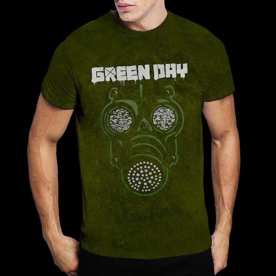 Men'S T-Shirts * | Clearance Sale Green Day T-Shirt Green Mask ( Dip Dye)