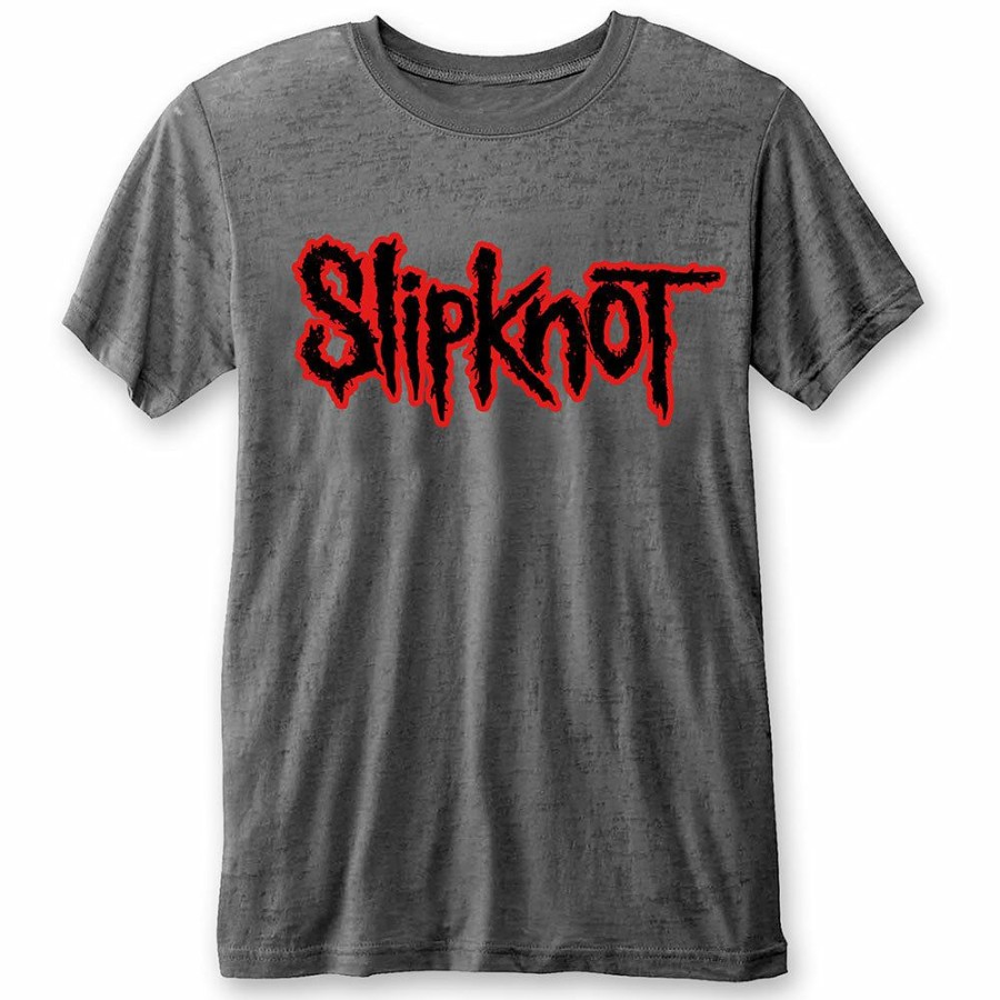 Men'S T-Shirts * | Bargain Sale Slipknot Burn Out T-Shirt Logo