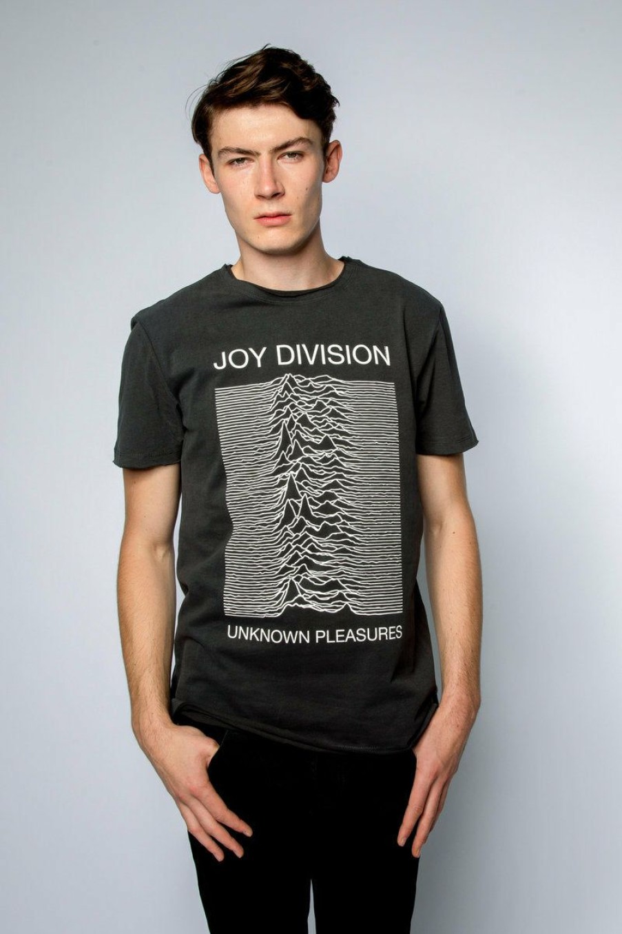 Men'S T-Shirts * | Discount Sale Joy Division T Shirt Unknown Pleasures, Charcoal