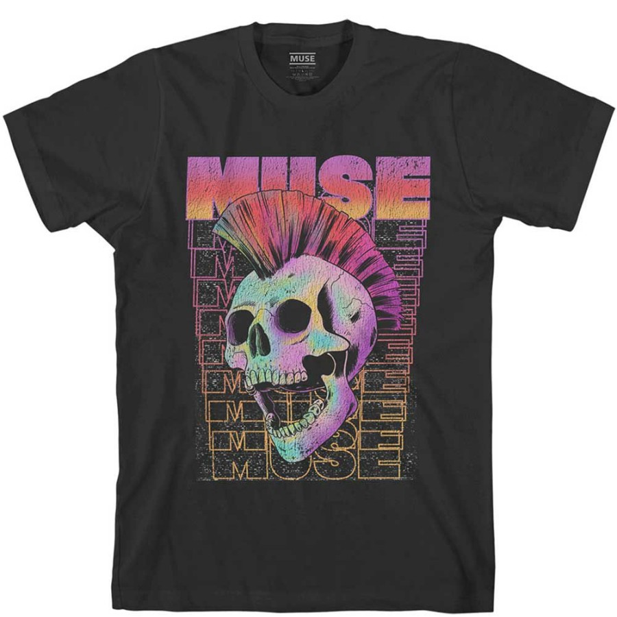 Men'S T-Shirts * | Top Selling Muse T-Shirt Mowhawk Skull