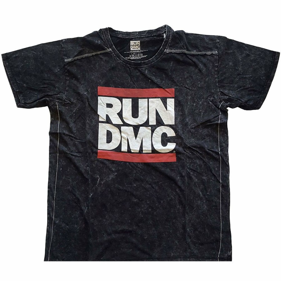 Men'S T-Shirts * | Gift Selection Run Dmc Snow Wash T-Shirt Logo