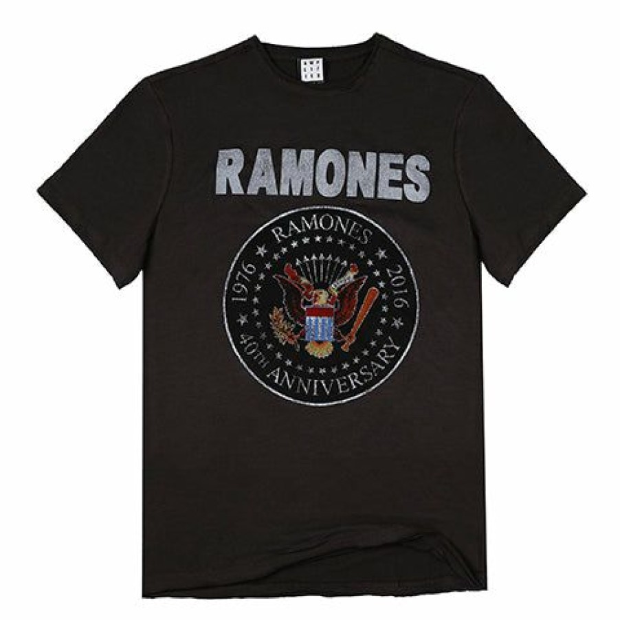 Men'S T-Shirts * | Exclusive Design Ramones T-Shirt 40Th Anniversary Seal