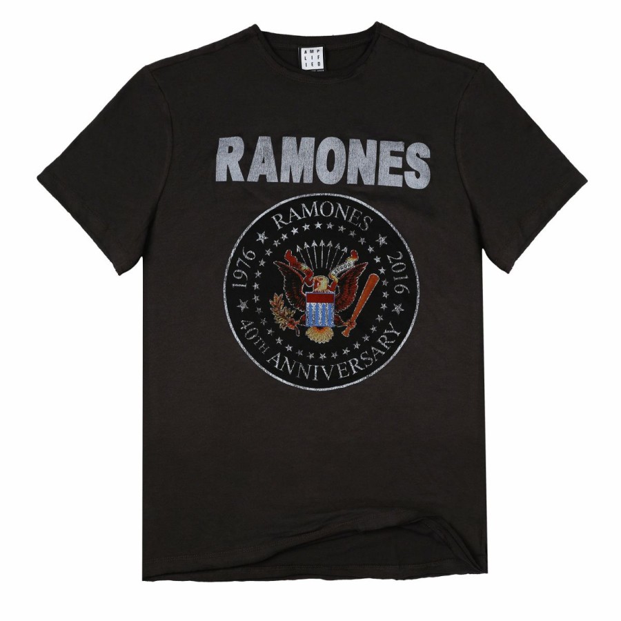 Men'S T-Shirts * | Exclusive Design Ramones T-Shirt 40Th Anniversary Seal