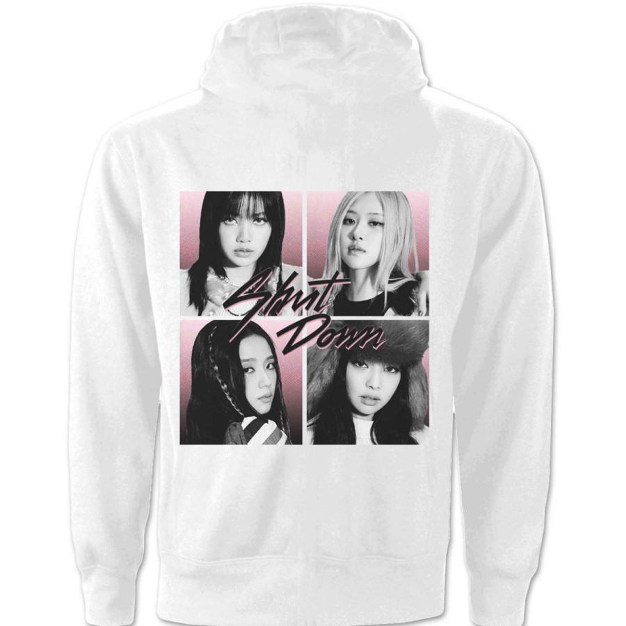 Men'S T-Shirts * | Sale Online Blackpink Pullover Unisex Hoodie Shut Down Photo Grid