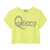 Ladies T-Shirts * | Exclusive Design Queen Crop Top T Shirt Royal Logo