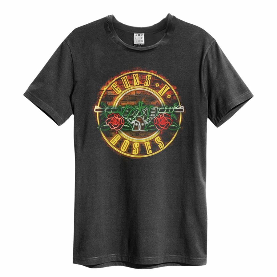 Men'S T-Shirts * | Sale Online Guns N' Roses T-Shirt Neon Light Print