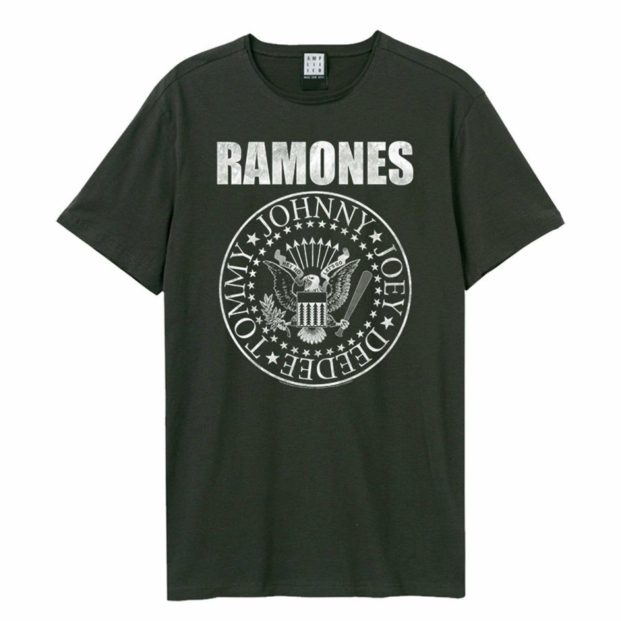 Men'S T-Shirts * | Discount Sale Ramones T-Shirt Logo, Charcoal