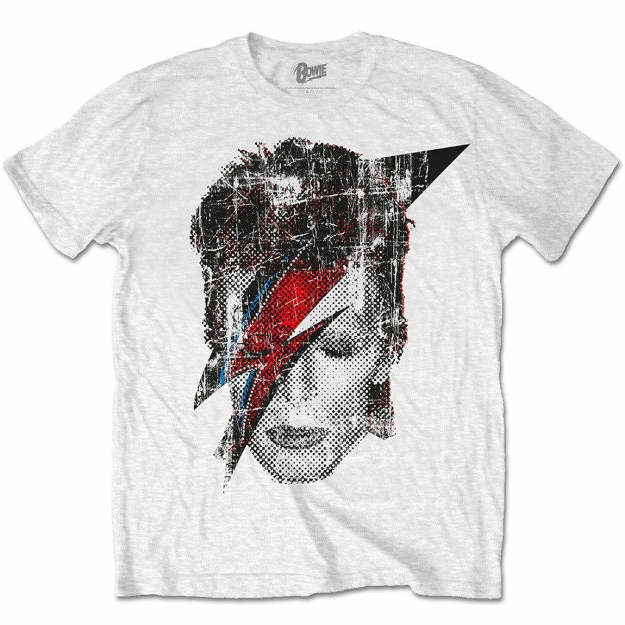 Men'S T-Shirts * | Cut Price David Bowie T-Shirt Halftone Flash Face