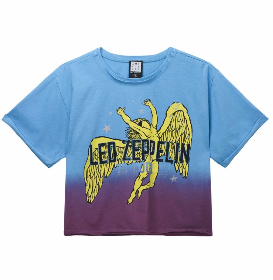 Ladies T-Shirts * | Cheaper Led Zeppelin Crop Top T Shirt Icarus