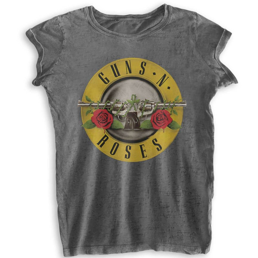 Men'S T-Shirts * | Top Selling Women'S Guns N' Roses T-Shirt Drum Logo