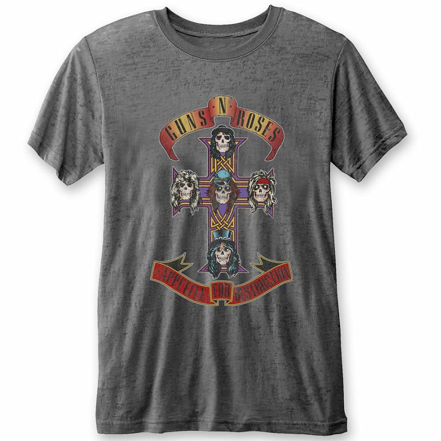 Men'S T-Shirts * | Clearance Sale Guns N' Roses Burn Out T-Shirt Appetite For Destruction