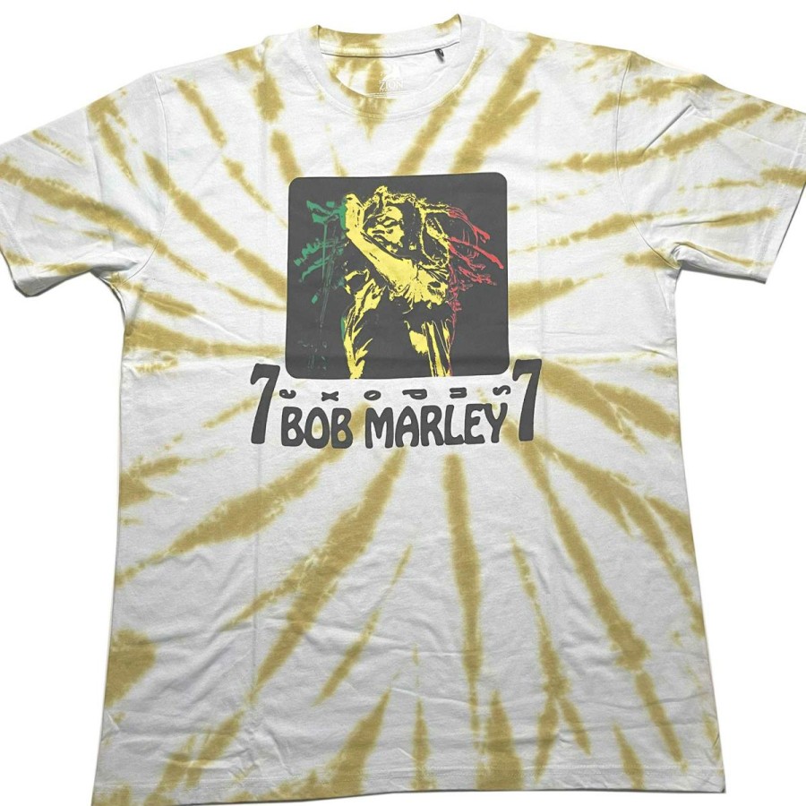 Men'S T-Shirts * | Hot Selling Bob Marley 77 Dye Wash