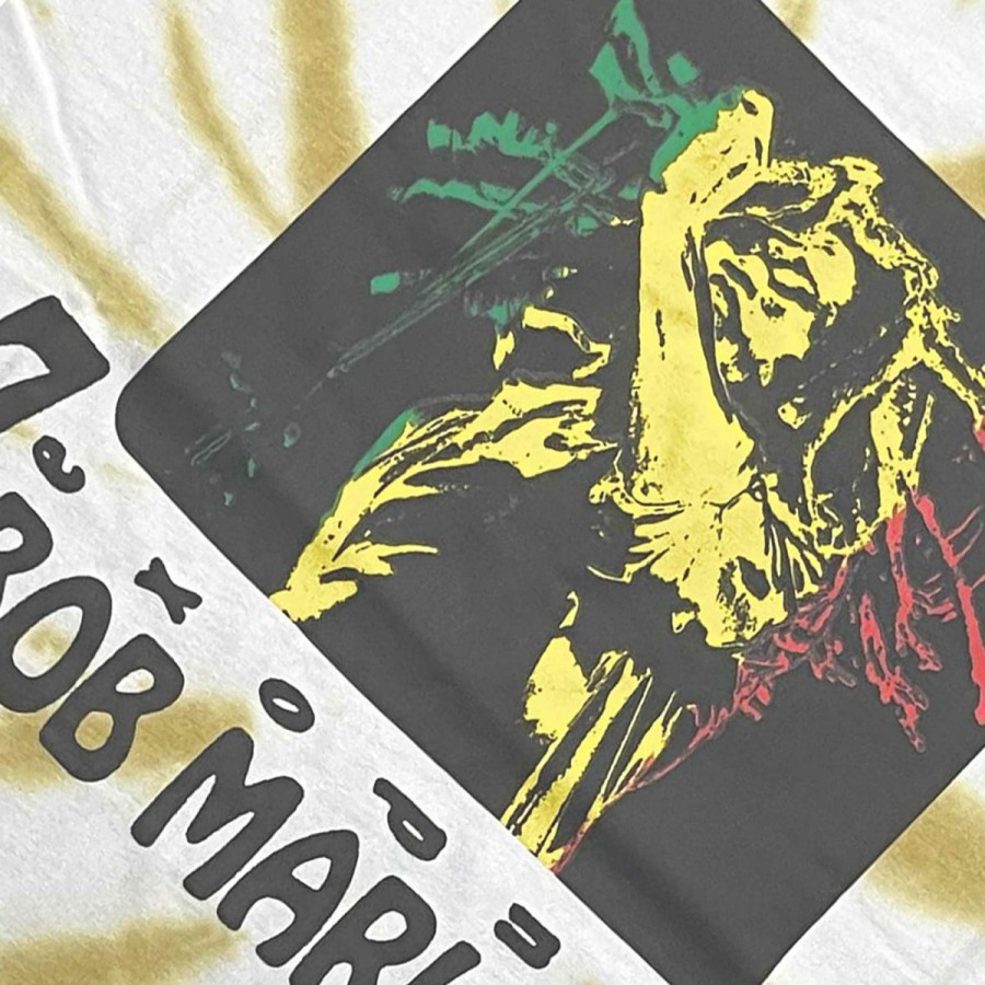 Men'S T-Shirts * | Hot Selling Bob Marley 77 Dye Wash