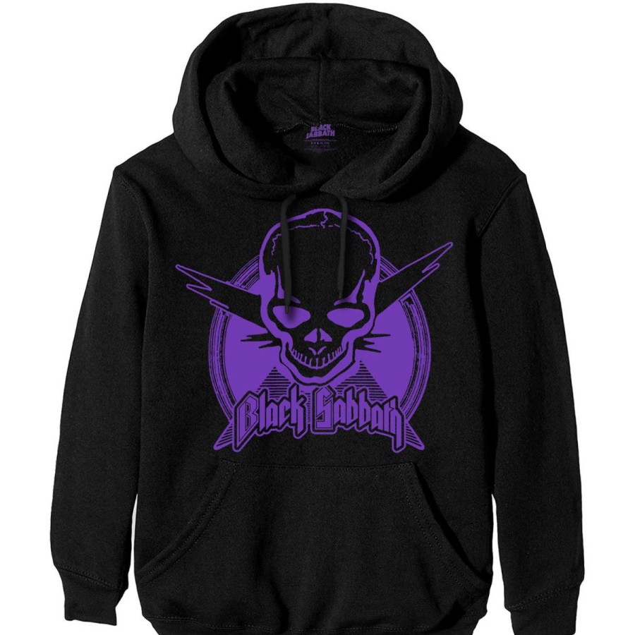 Men'S T-Shirts * | Large Choice Black Sabbath Hoodie Aviation Skull