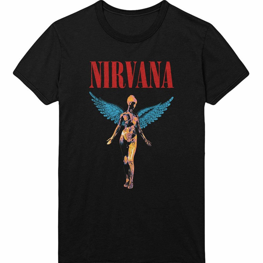 Men'S T-Shirts * | Quality Guarantee Nirvana Unisex T-Shirt Angelic, Black