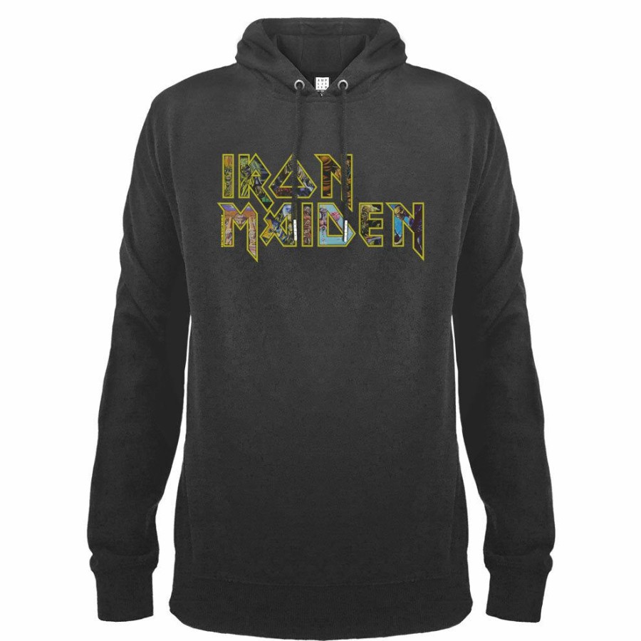 Men'S T-Shirts * | Bargain Sale Iron Maiden Hoodie Eddies Logo