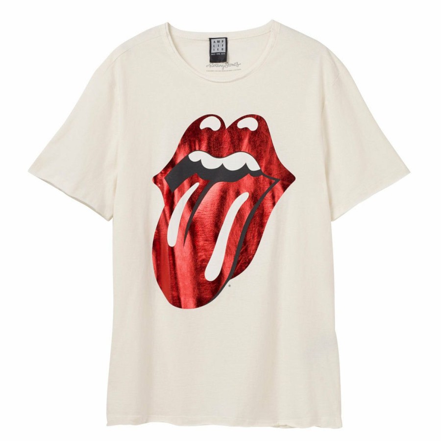 Men'S T-Shirts * | Hot Selling The Rolling Stones T-Shirt Vintage Foil Print, White