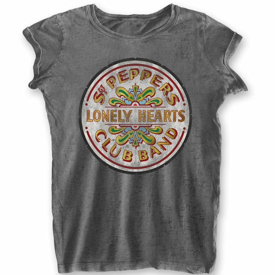 Men'S T-Shirts * | Large Choice The Beatles Ladies T-Shirt Sgt Pepper Drum