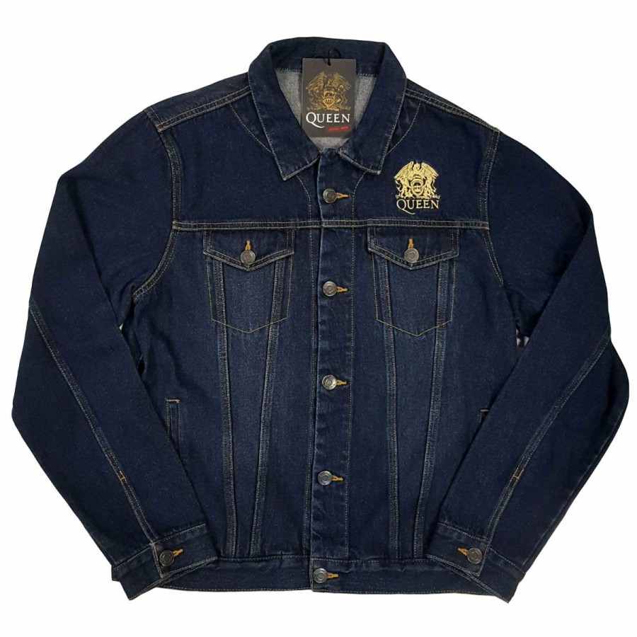 Men'S T-Shirts * | Exclusive Design Queen Unisex Denim Jacket Royal Crest