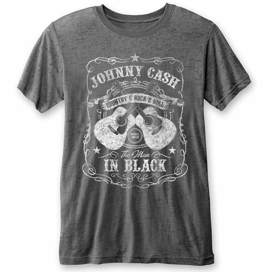 Men'S T-Shirts * | Exclusive Design Johnny Cash T-Shirt The Man In Black