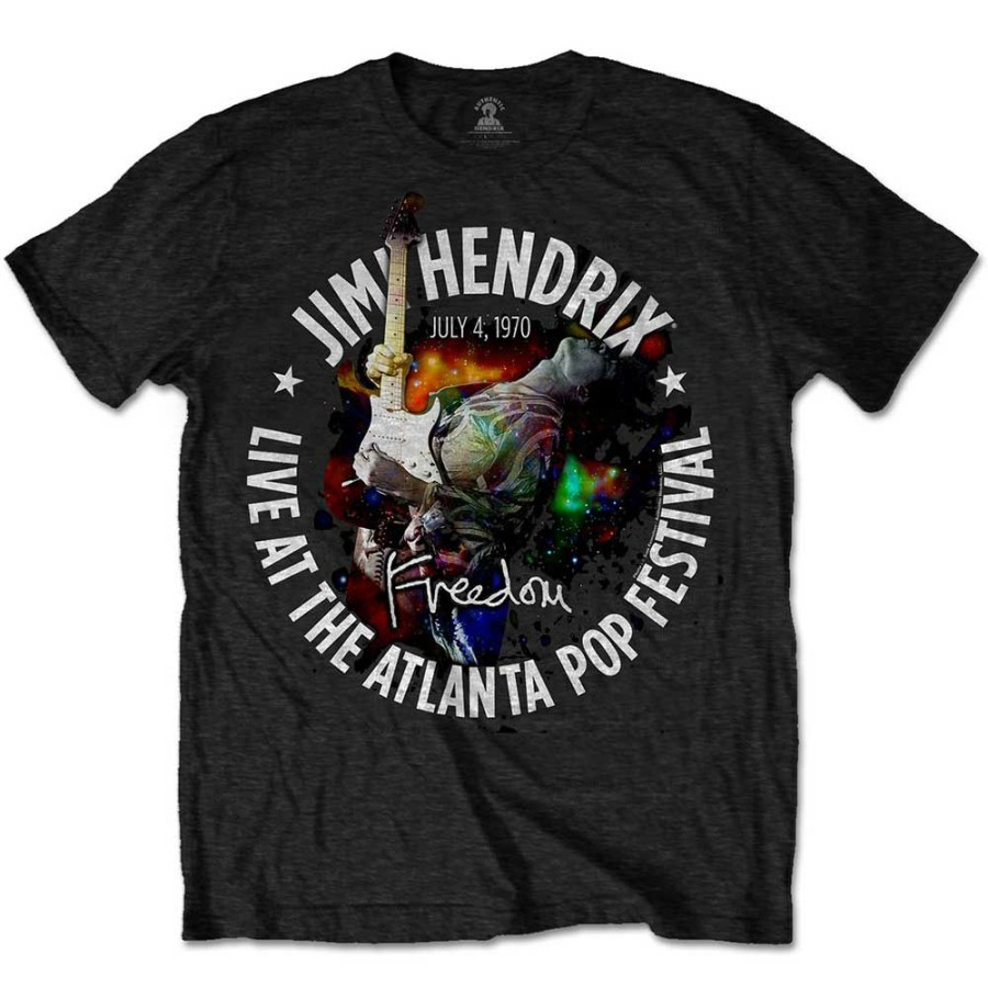 Men'S T-Shirts * | Online Discount Jimi Hendrix Unisex T-Shirt- Atlanta Pop Festival 1970