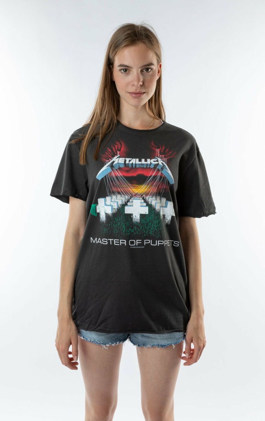 Men'S T-Shirts * | Online Discount Metallica T-Shirt Master Of Puppets, Charcoal