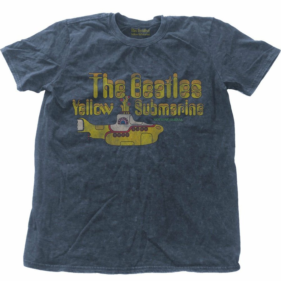 Men'S T-Shirts * | Online Discount The Beatles T-Shirt-Yellow Submarine Snow Wash