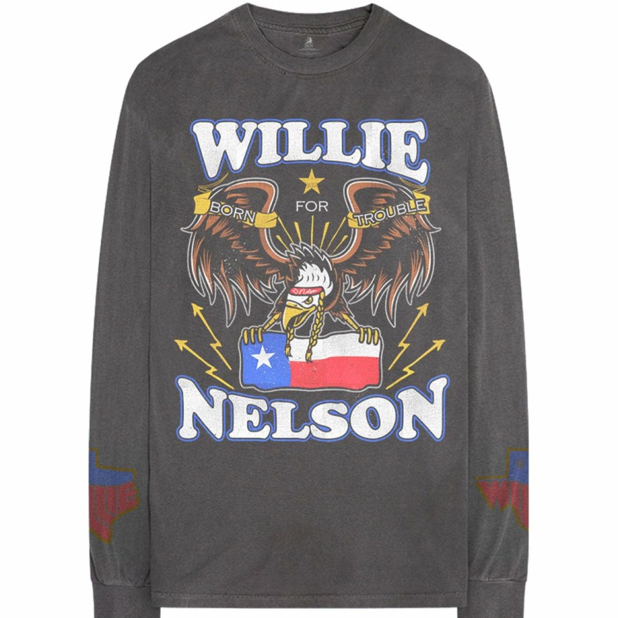 Men'S T-Shirts * | Fire Sale Willie Nelson Long Sleeve T-Shirt Texan Pride