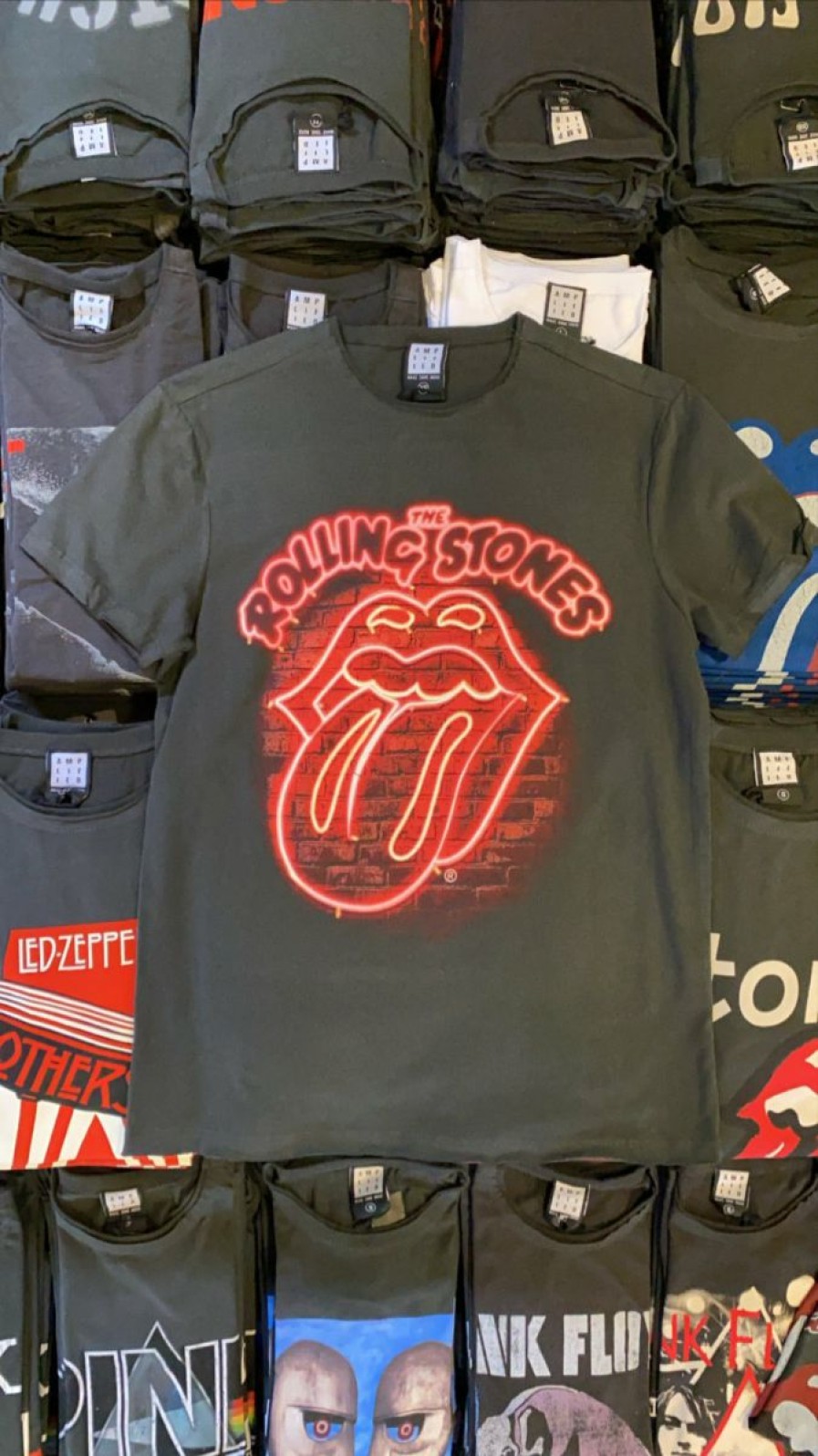 Men'S T-Shirts * | Bargain Sale Rolling Stones T-Shirt Neon