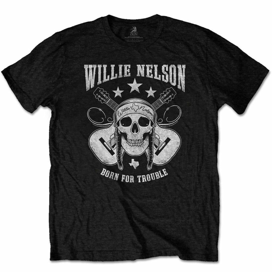 Men'S T-Shirts * | Fashion Willie Nelson T-Shirt Skull