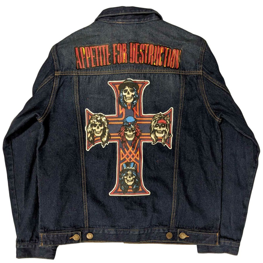 Men'S T-Shirts * | Online Discount Guns N Roses Denim Jacket