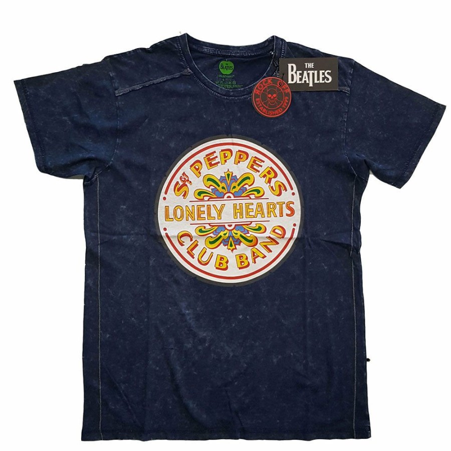 Men'S T-Shirts * | Online Discount The Beatles T-Shirt- Sgt Pepper Drum