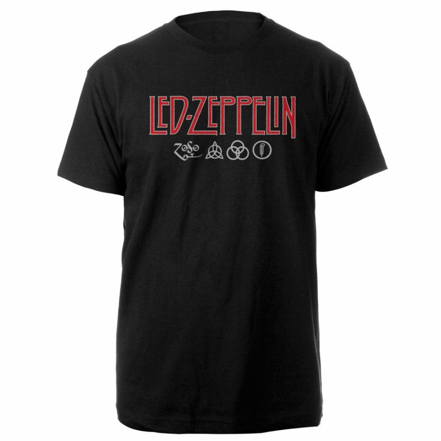 Men'S T-Shirts * | Cheaper Led Zeppelin T-Shirt Logo & Symbols