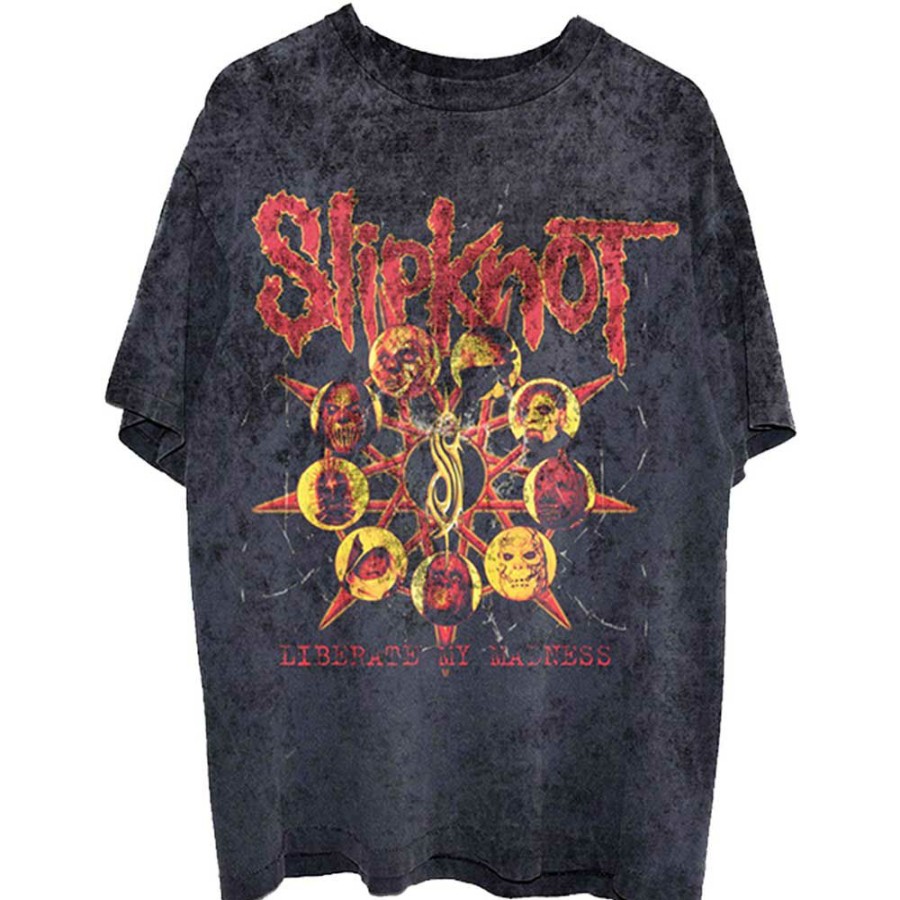 Men'S T-Shirts * | Sale Online Slipknot Burn Out Unisex T-Shirt Liberate ( Back Print Dip Dye)